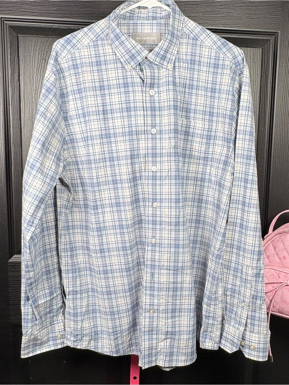 The Southern Shirt Company Light Blue and White Plaid Button-Down Shirt